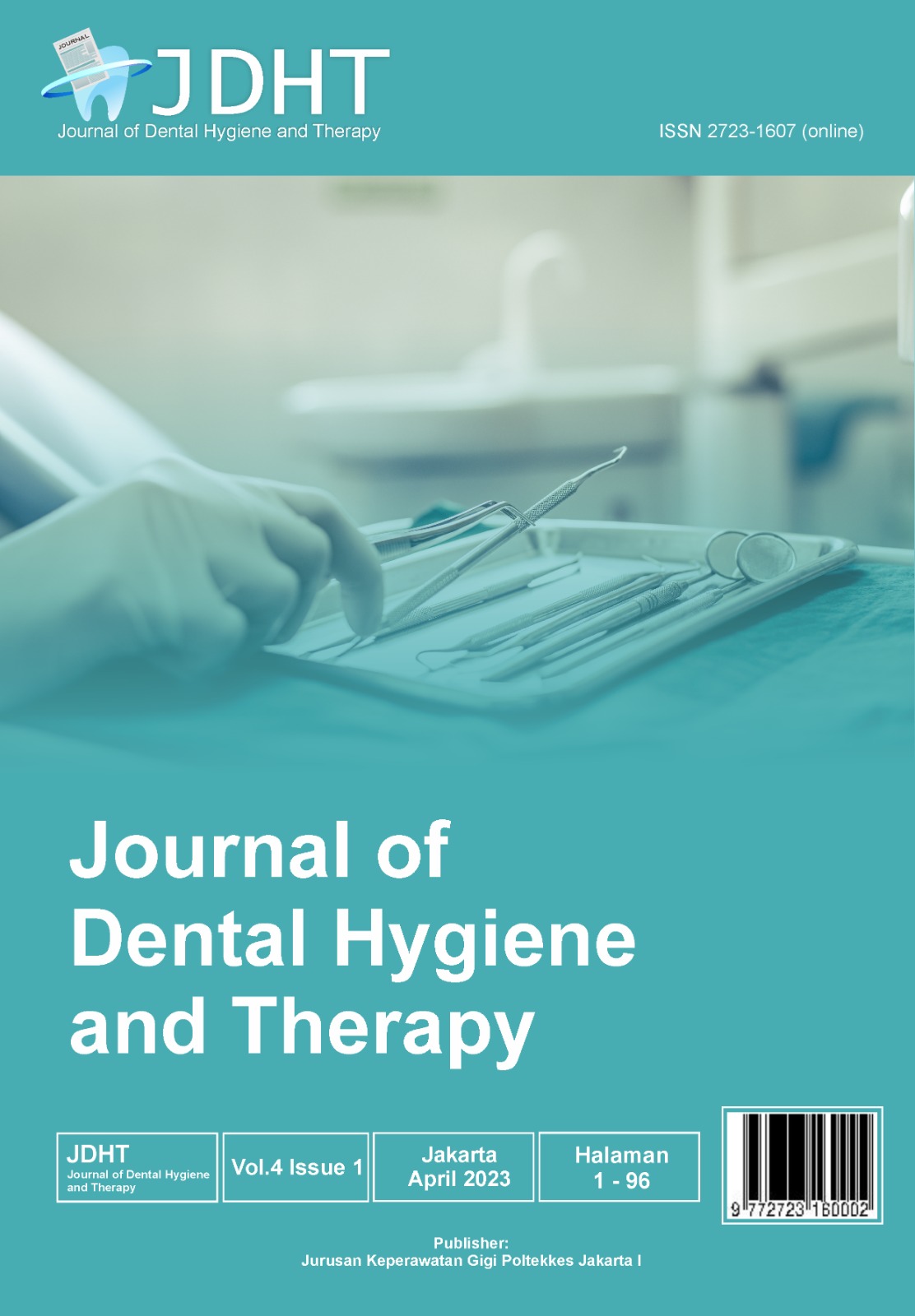 					View Vol. 4 No. 1 (2023): JDHT Journal of Dental Hygiene and Therapy
				